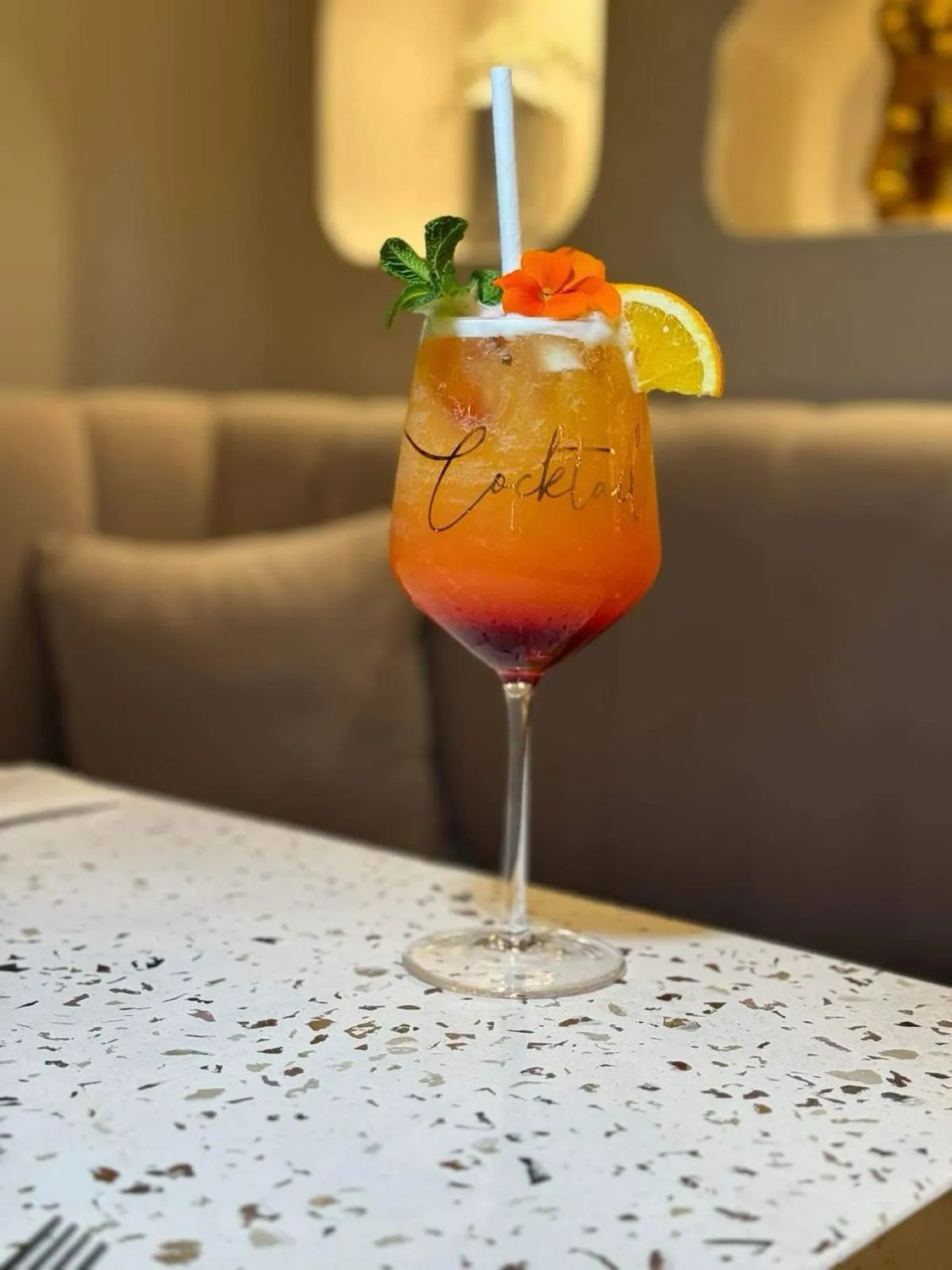 Cocktail signature aux agrumes